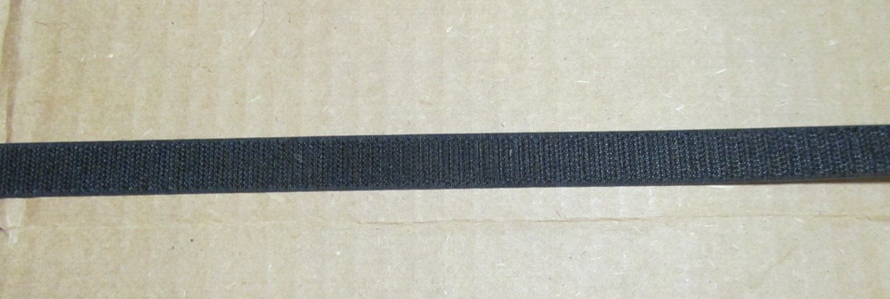 Black 5/8" velcro, hook and loop, 1 yard each