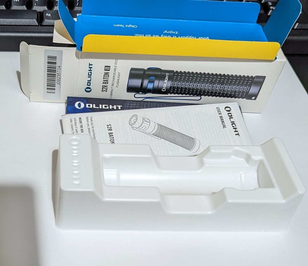 ORIGINAL BOX & INSTRUCTIONS - FOR OLIGHT FLASHLIGHT - S2R BATON II