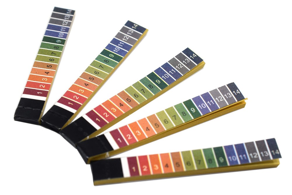pH Test Strips 1-14 Range, 100 Testing Papers (20 x 5 Booklets) - for Acid & ...