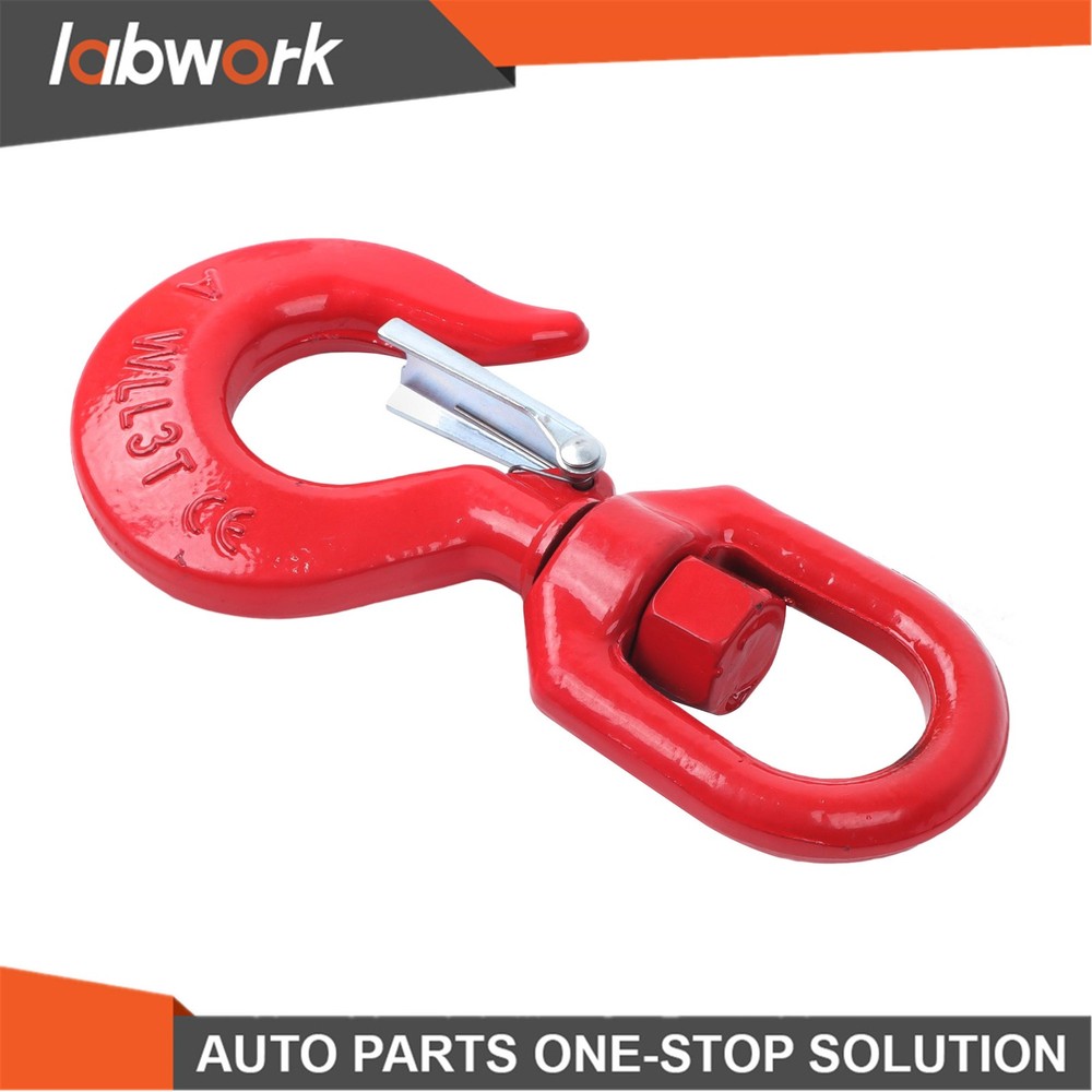 Labwork 3 Ton Locking Swivel Hook 5/8" Grade 80 Lifting Hook Rigging with Latch