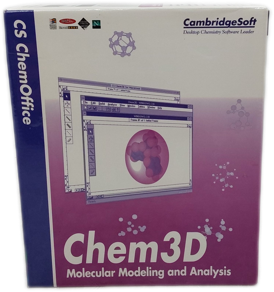 CambridgeSoft CS Chem3D Molecular Modeling Analysis Software CD