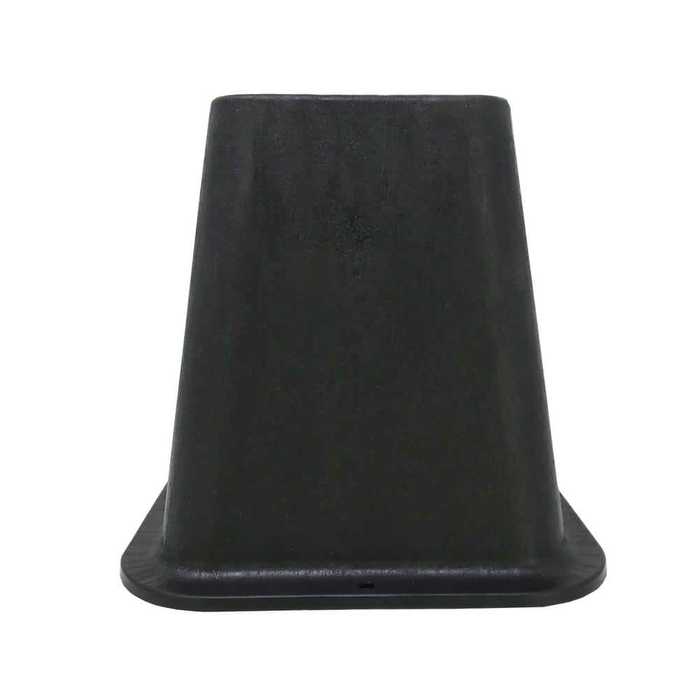 Everbilt 6 in. Black Bed Risers (4-Pack)