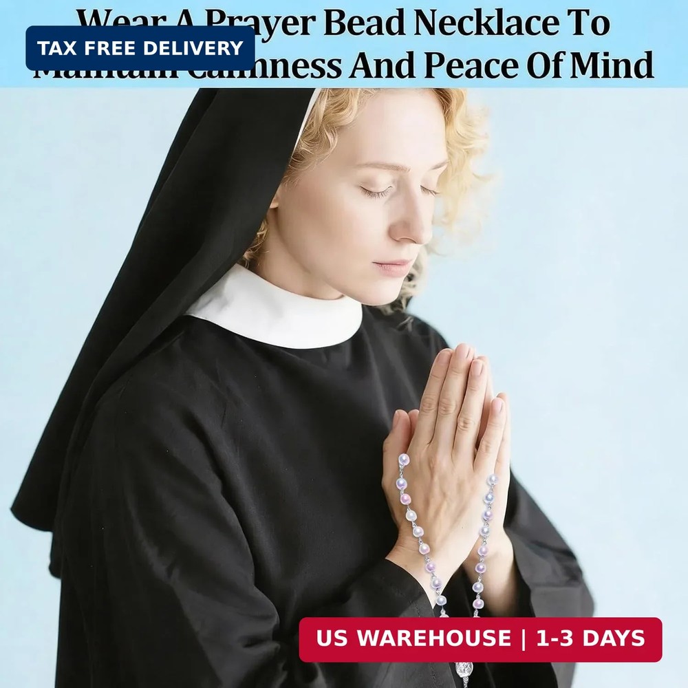 Catholic Rosary Beads, Rosarios Catolicos with Decorative Prayer Box, First Comm