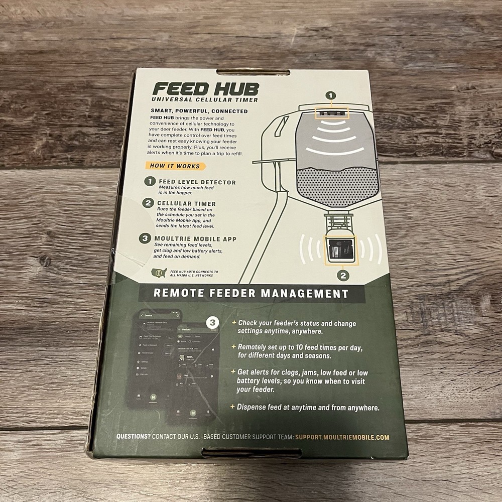 Moultrie Mobile Feed Hub Universal Cellular Timer - New Sealed Box