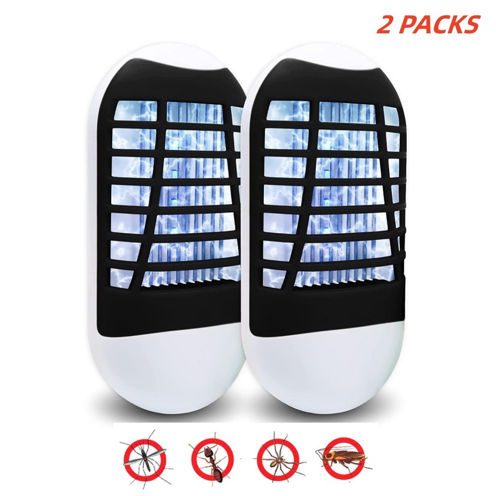 2-Pack Mosquito Zapper – Yellow/Black, High Voltage for Instant Kill