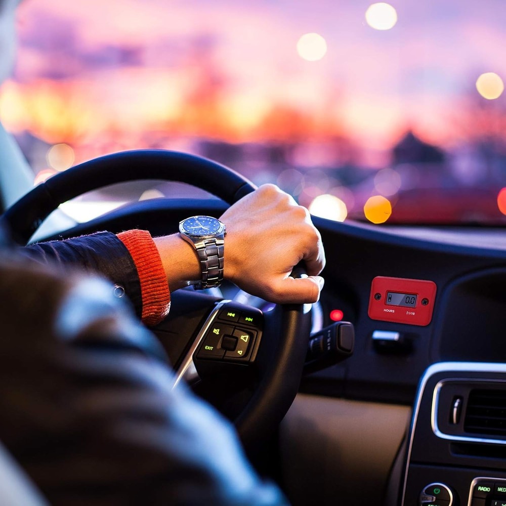 4 Pieces Hour Meters for Small Engines Inductive Digital Engine Meter Automatic