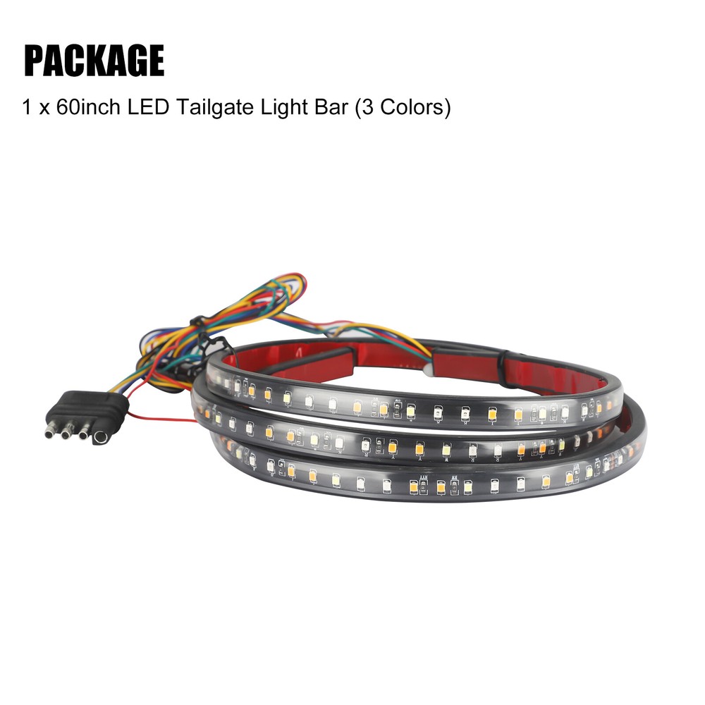 60" INCH LED Strip Tailgate Light Bar Reverse Brake For Chevy Ford Dodge Truck