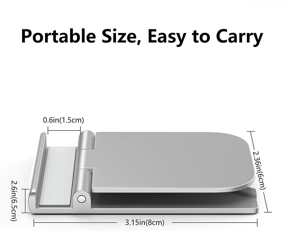 Adjustable Phone Holder Stand Foldable Thin Cradle Desk Mount For iPhone Samsung