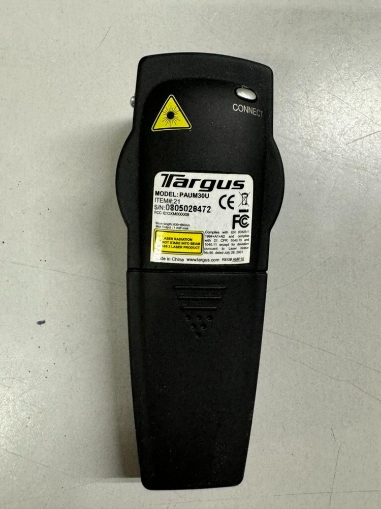 Targus Wireless Mouse Presenter w/Laser Pointer 50 Foot Range PAUM30U - Tested