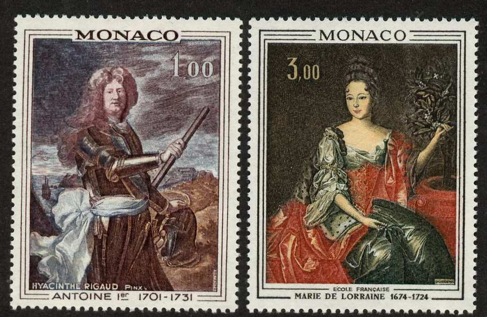 MONACO 1972 COMPLETE SET MINT NEVER HINGED MNH SCOTT 813-814