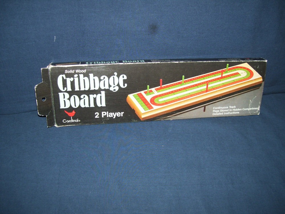 Vintage Cribbage Board Cardinal Solid Wood No. 62