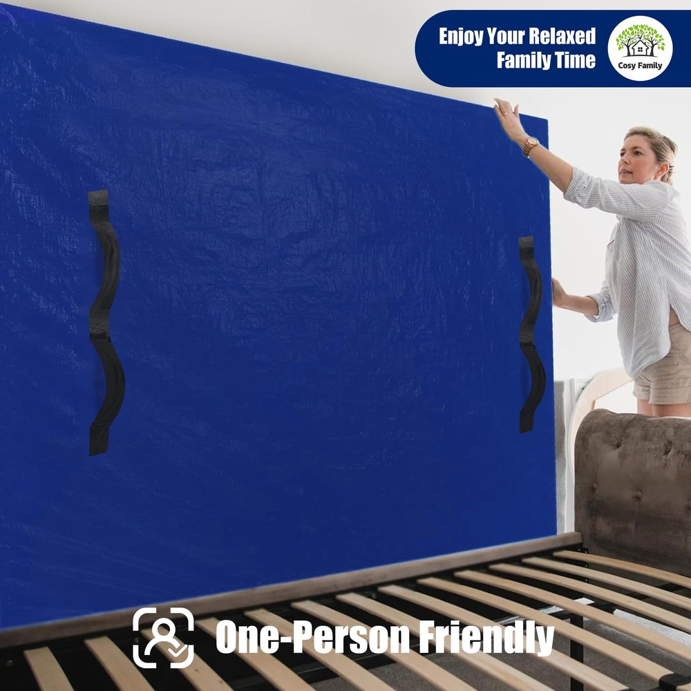 Mattress Bag for Moving and Storage Blue Full