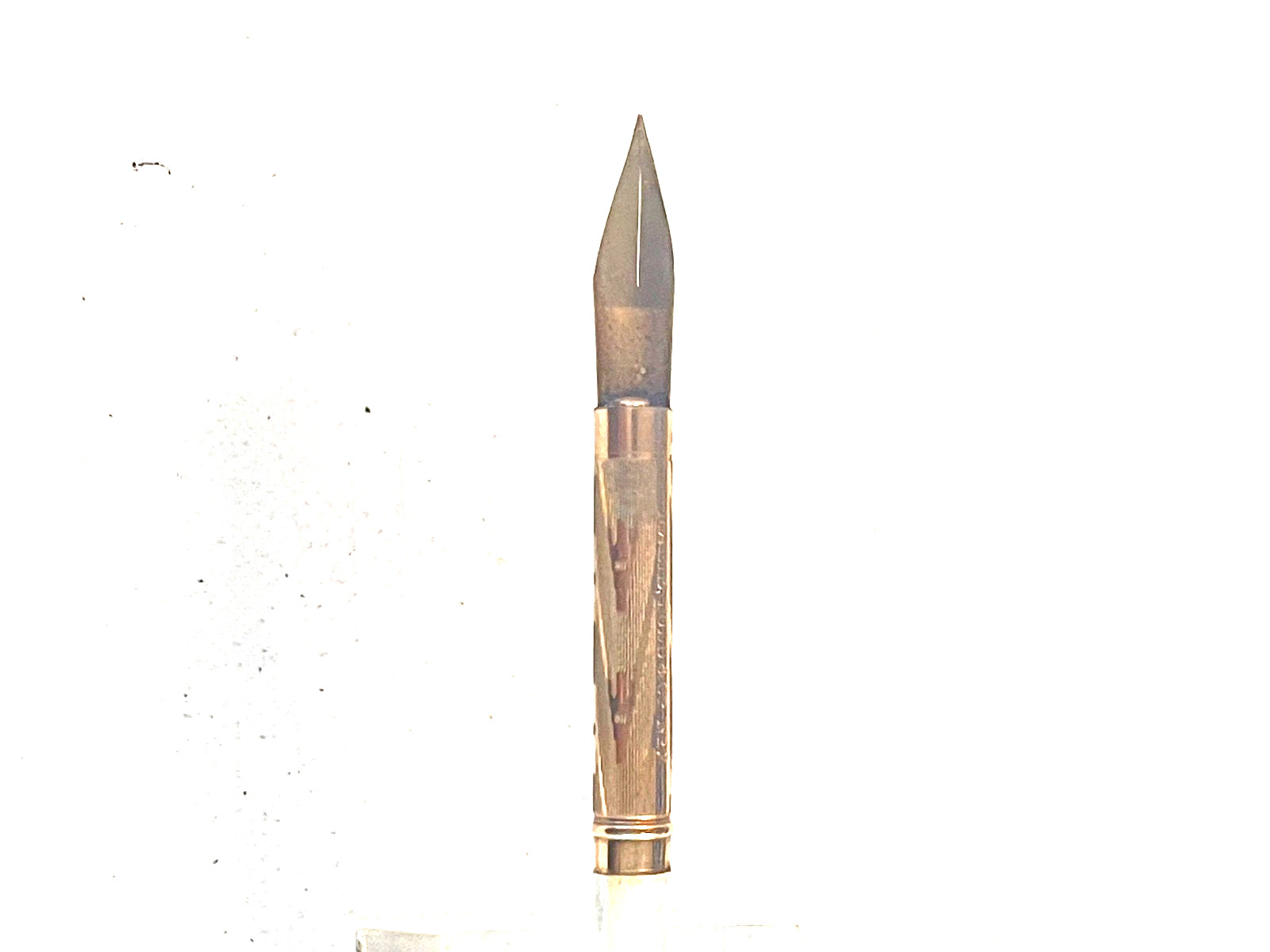 1890s Mabie Todd gold dip pen with mother of pearl handle in original box