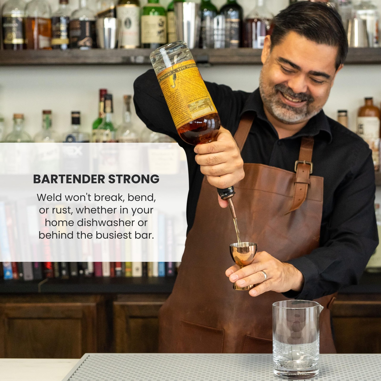 A Bar Above Premium Bell Jigger, 304 Stainless Steel Double 1 Pack, Silver