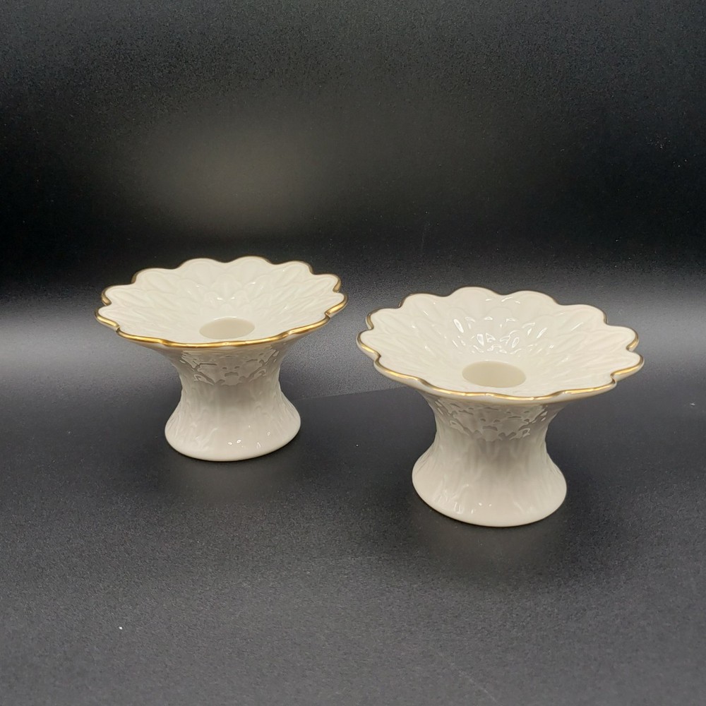 Vintage Lenox Jacquard Fluted Candlestick Holder