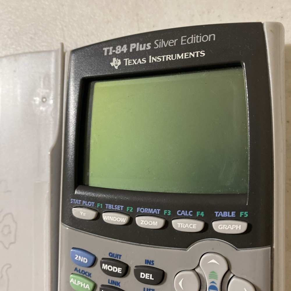 Texas Instruments Ti-84 Plus Silver Edition Graphing Calculator Gray Tested Work