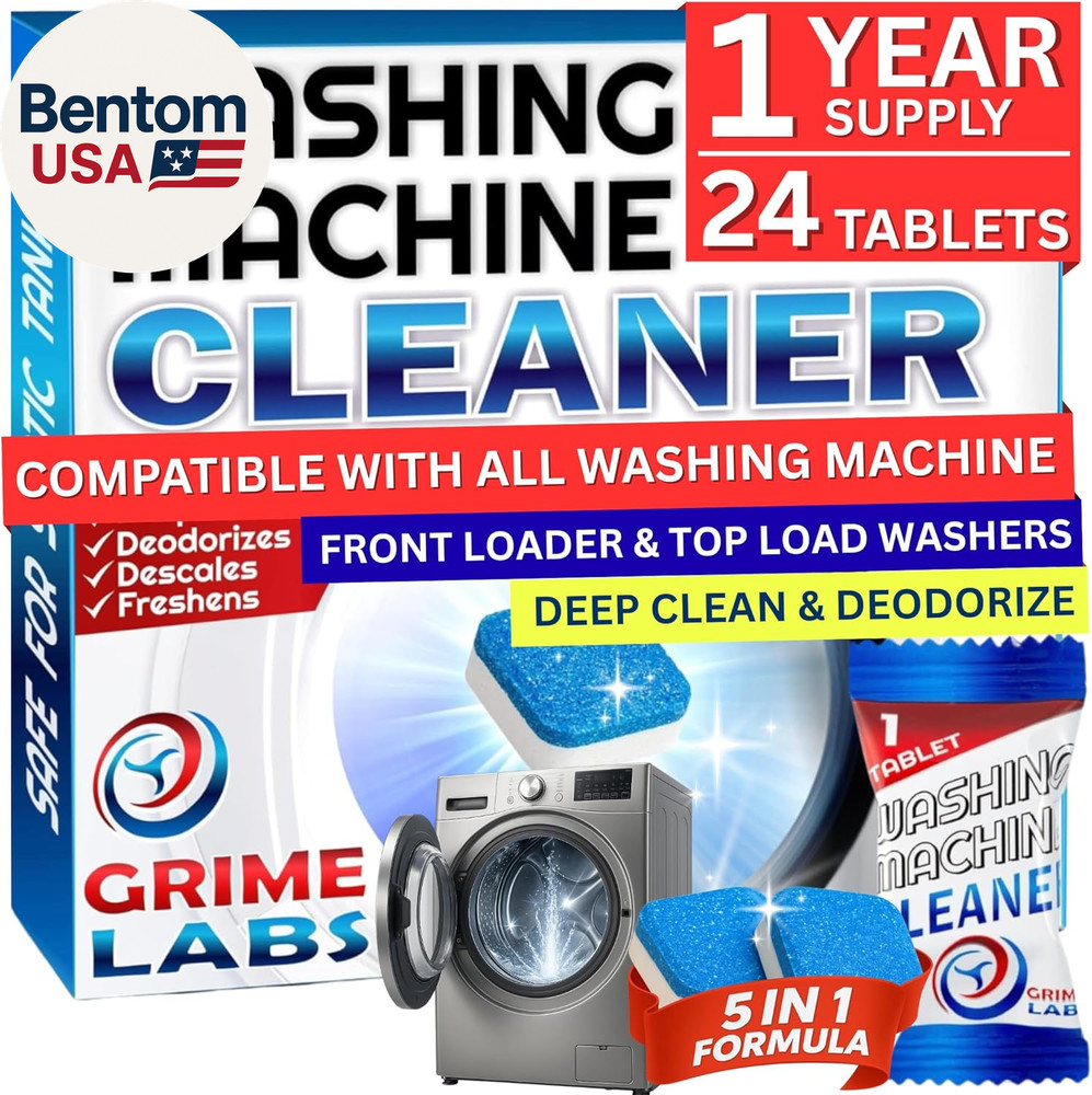 Washing Machine & Dishwasher Cleaner Tablets Bundle – 12-Month Supply | Deep Cle