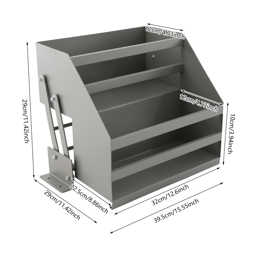 Pull Down Shelf Cabinet Organizer 2 Tier Upper Kitchen Cabinet Storage L-Shape