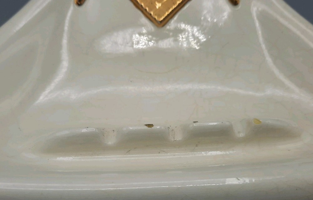 Vintage Masonic Free Mason Triangular Ceramic Ashtray