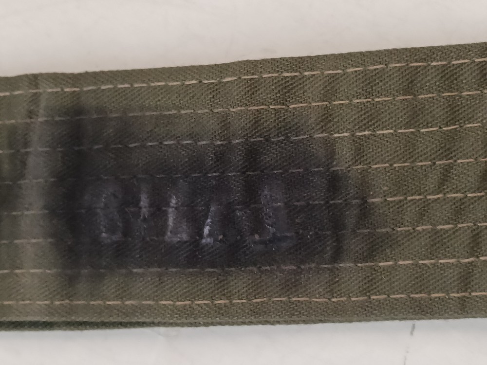 Rare WW2 US Ackerman Canvas Canvas Heavy Duty Stitched GP Strap 1945 Dated
