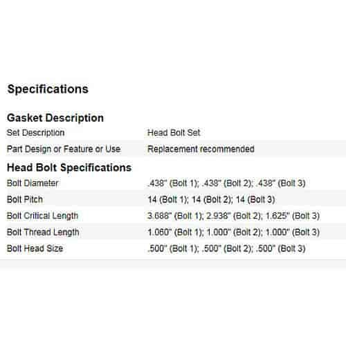 Fel-Pro ES74034 Head Bolt Set