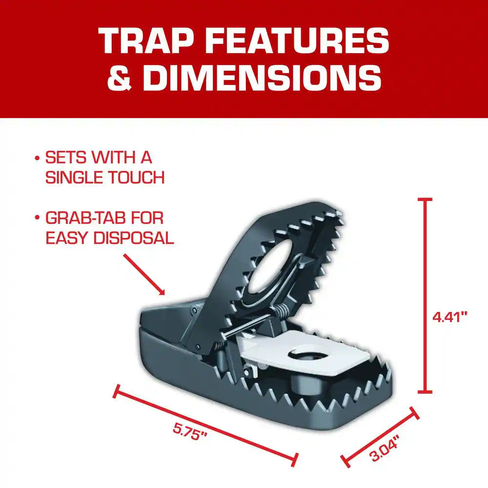 Secure-Kill Rat Trap, Features Aggressive Secure Catch Design to Trap and Kill,