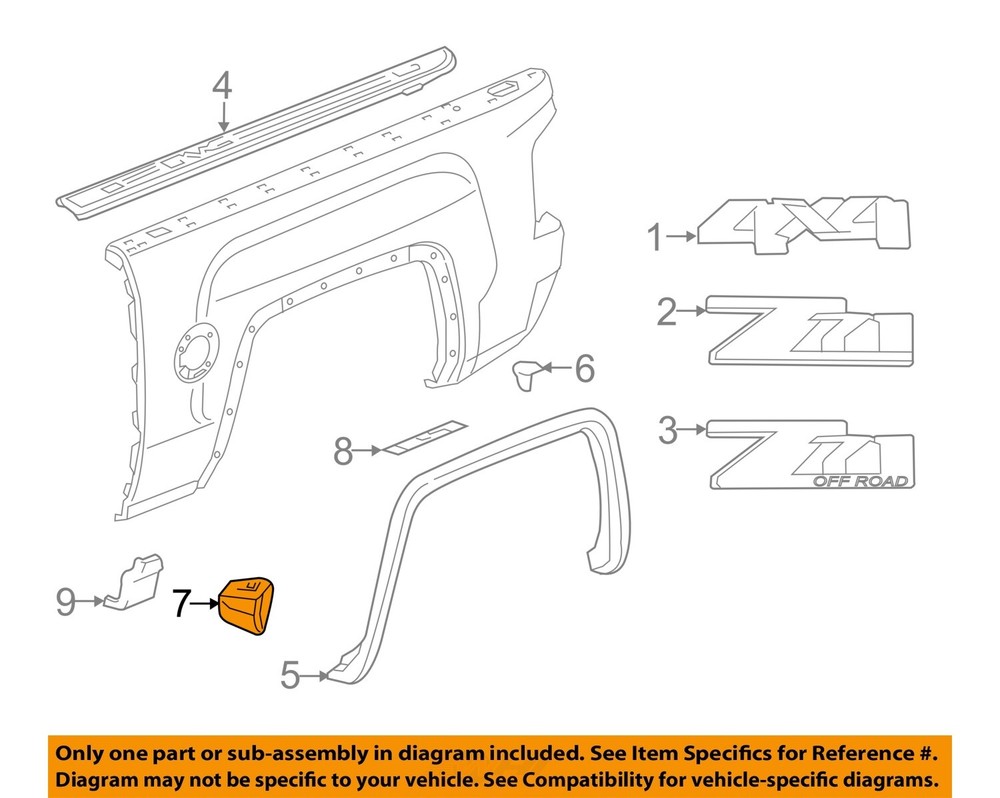 2014-2019 SILVERADO DRIVERS SIDE REAR MUD FLAP 84124453