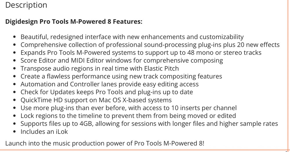 Pro Tools M-Powered 8 iLok License Transfer