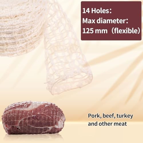 Elastic meat netting roll for cooking smoking