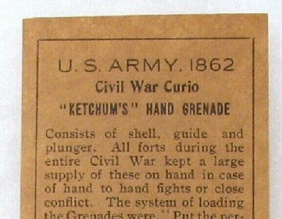 Original Bannerman's, Ketchum Hand Grenade Description & Directions