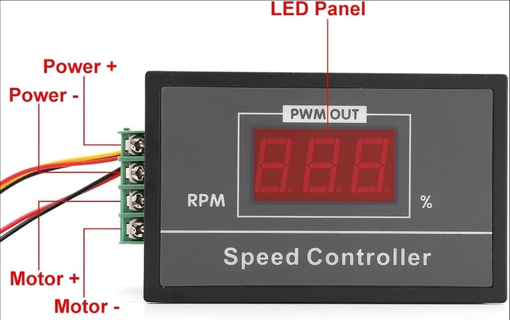 DC12V 24V 36V 48V DC PWM Stepless Governor Regulator Motor Speed Controller