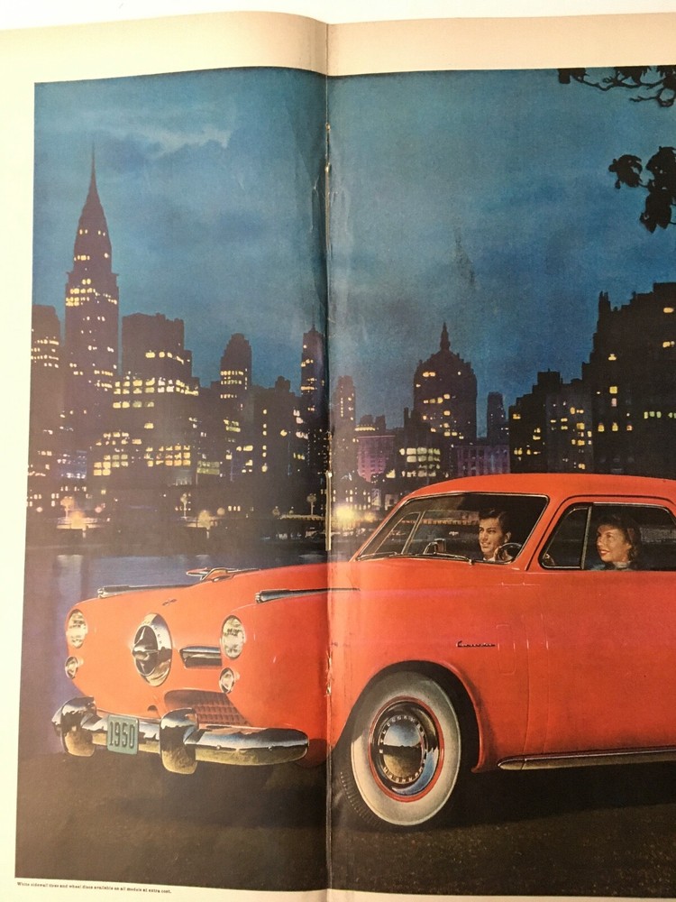 LIFE Sized ad: 1950 STUDEBAKER Commander Starlight Coupe