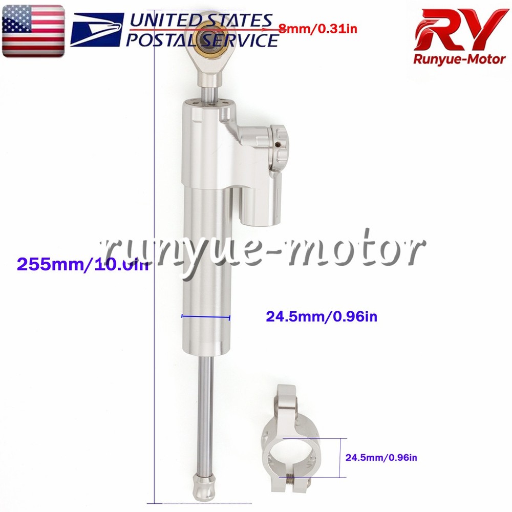 FXCNC Adjustable Steering Damper Stabilizer Linear Control Universal Aluminum