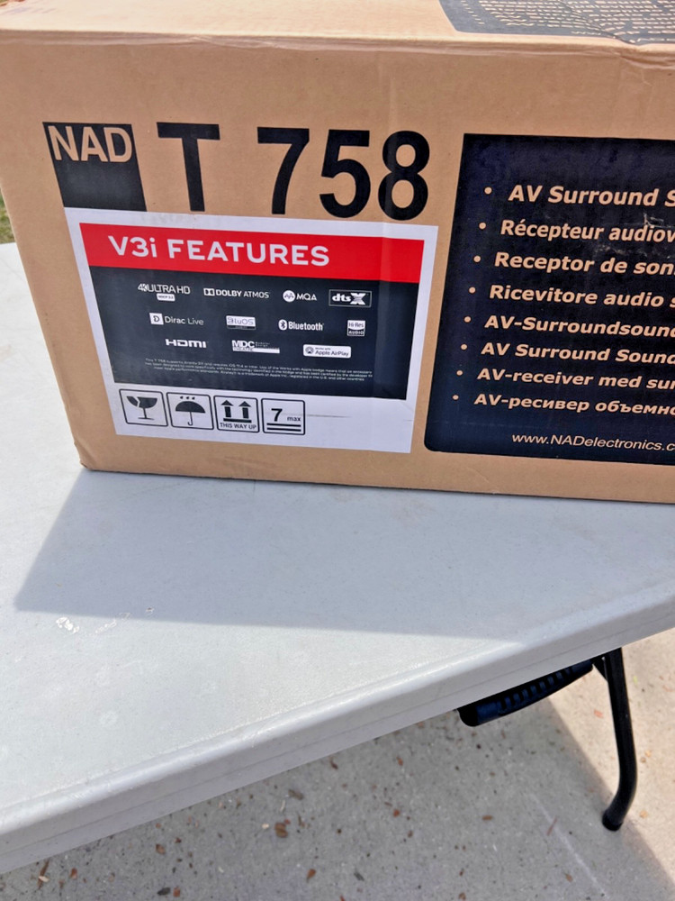 NAD T758V3i 7.1 CHANNEL AV RECEIVER/PROCESSOR