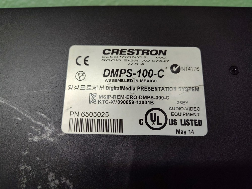 Crestron DMPS3-100-C DigitalMedia Presentation System