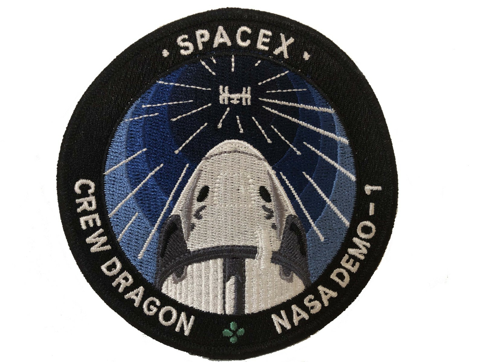 Nasa Falcon 9 Space X SpaceX Crew Dragon Capsule ISS Demo-1 Mission Patch New