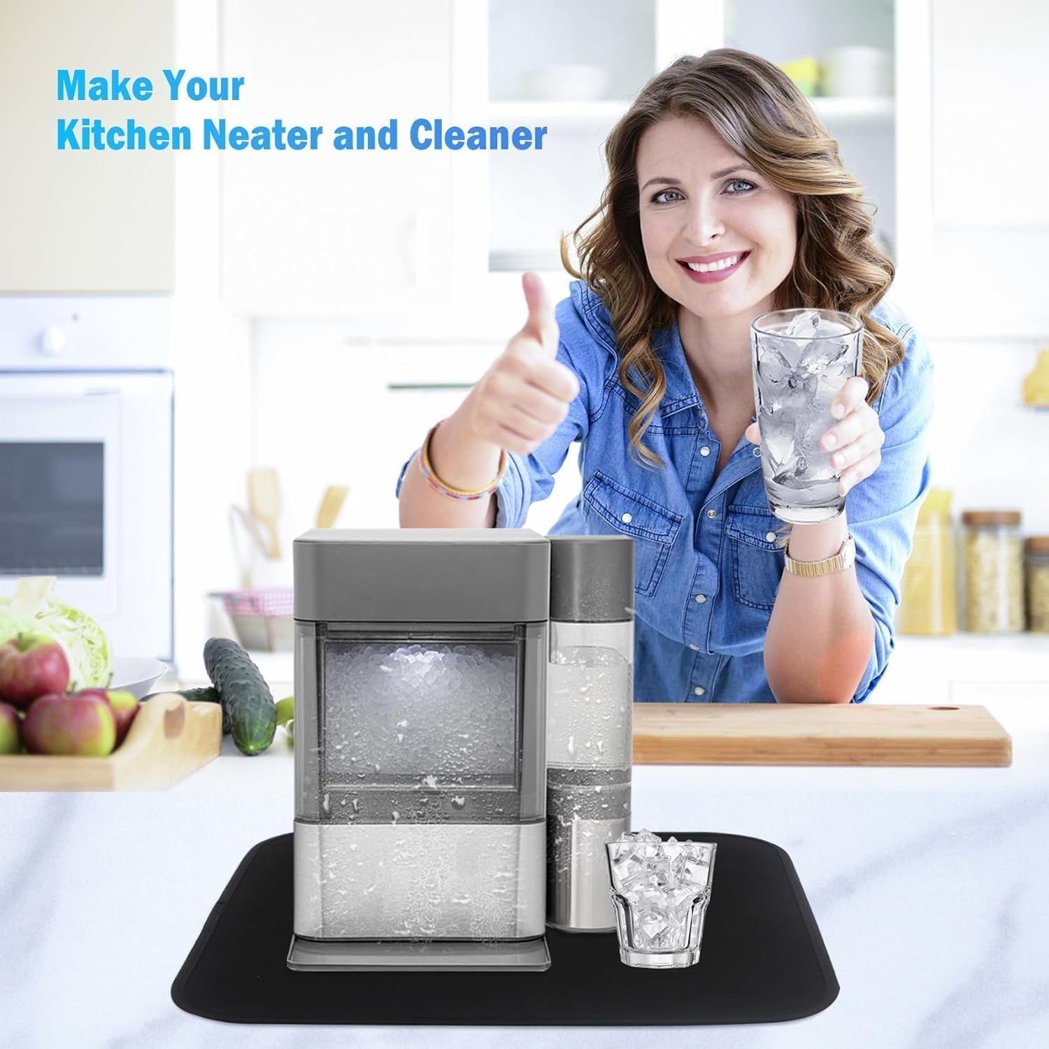 ONLY MAT Versatile Ice Maker Mat, 17.3'' x 13.3'' Protect Absorb & Slide w Ease