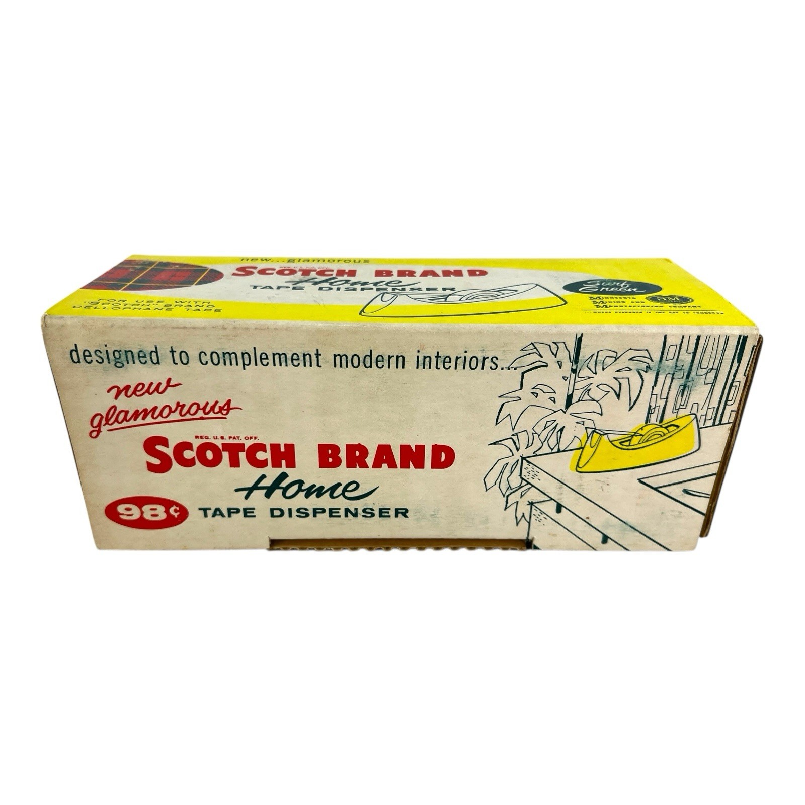 VTG Late 1950s-Early 1960s Scotch Brand 3M Surf Green Tape Dispenser C-5 NIB