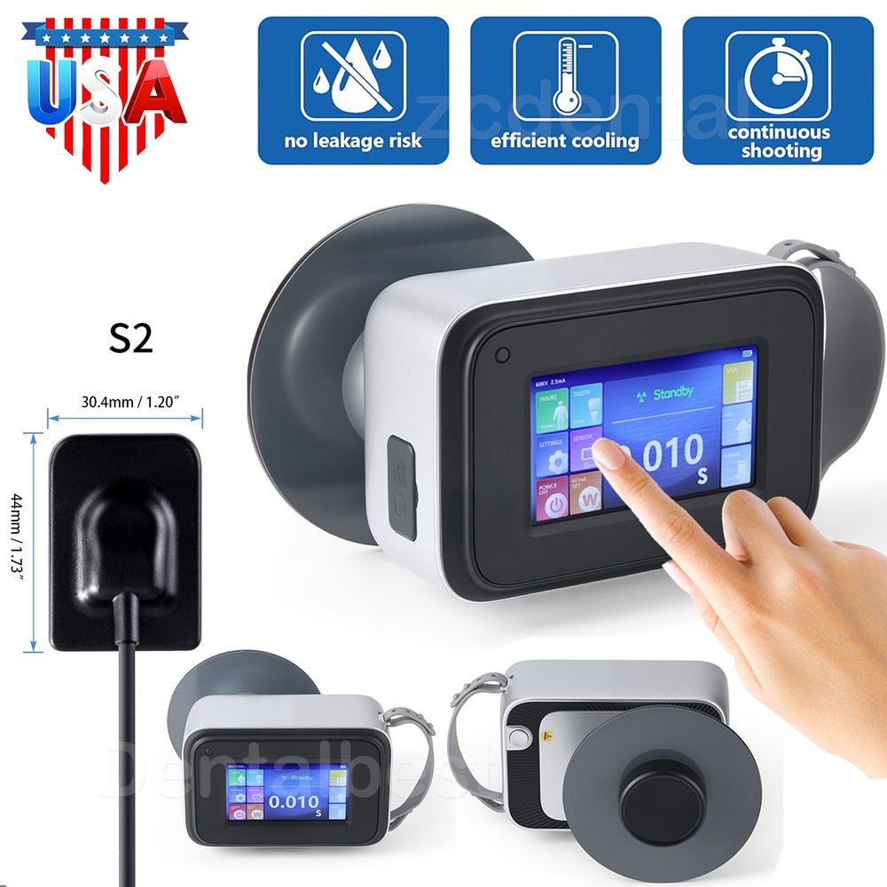 Dental X Portable Rays Digital Machine Rayos with Shield+Digital Sensor Size 2