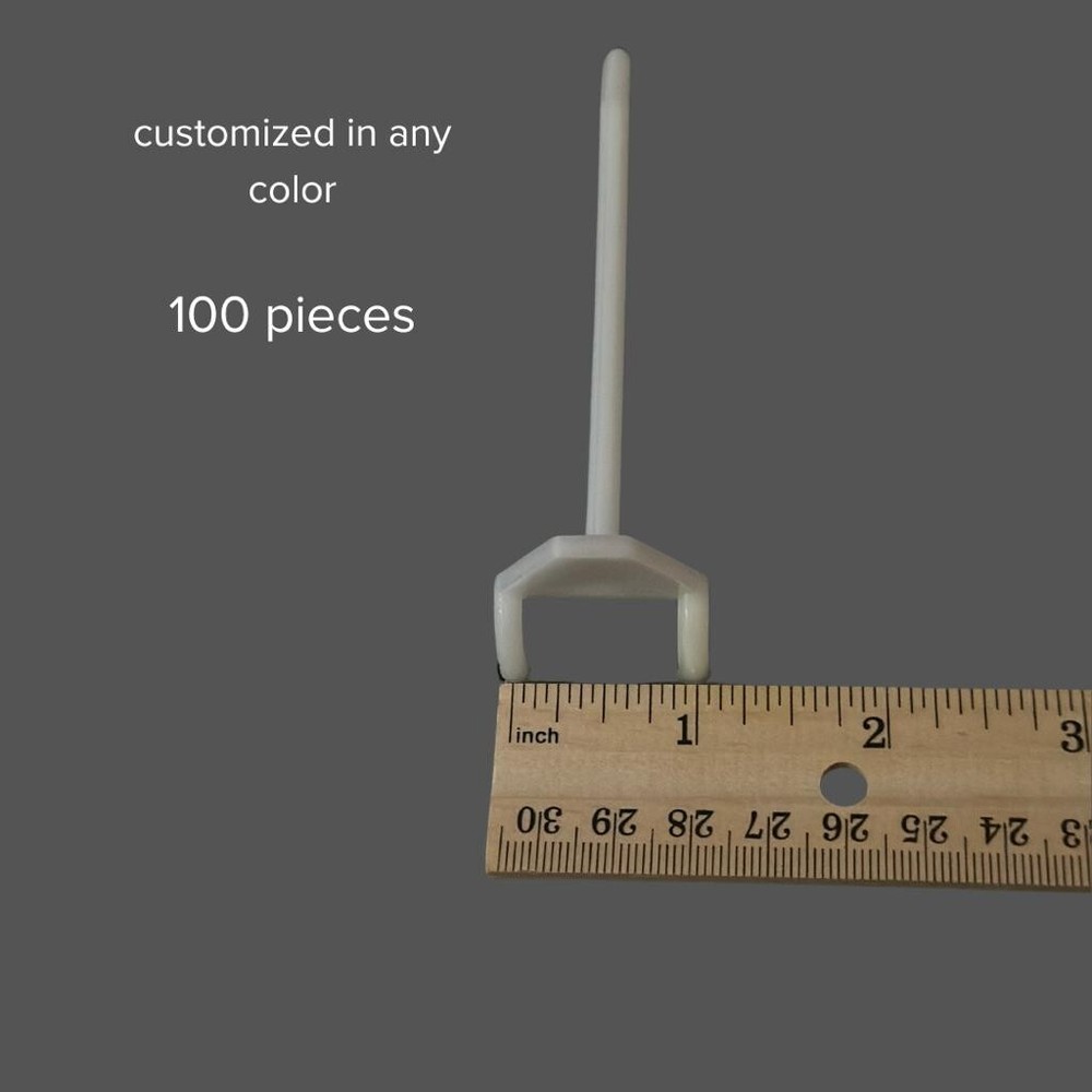 4 Inch Plastic Pegboard Hooks For 1/8'" & 1/4" Pegboards (100 Pcs)
