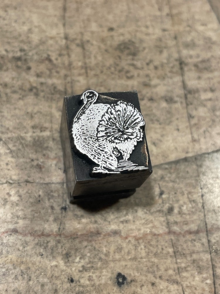 Printing Letterpress Printers Block Foundry Cast Wild Turkey (1672)