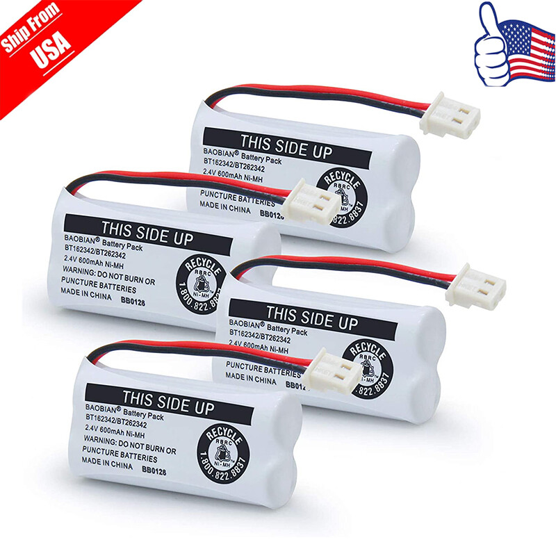 4x BT1623421/BT262342/BT166342 Battery For Vtech 2.4V for AT&T Cordless Phone