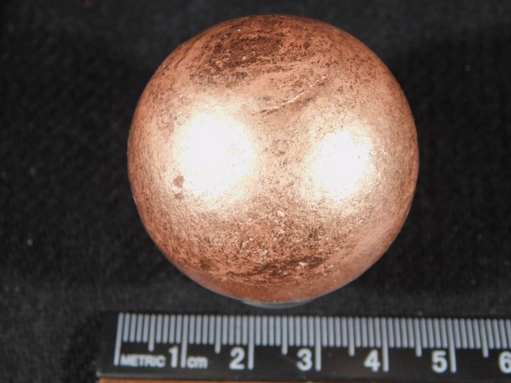 Larger! Super Heavy SOLID COPPER Sphere From Michigan 279gr