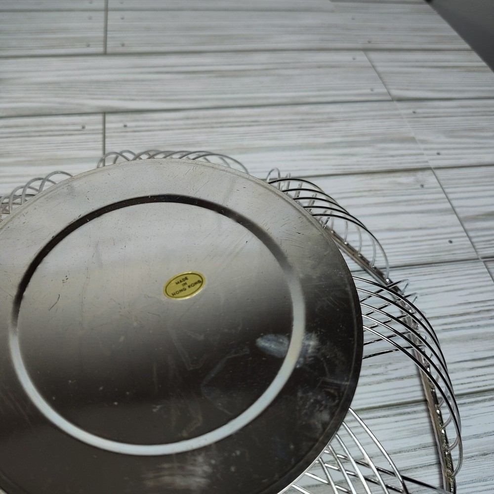 Vintage Silver Plated Bread Fruit Basket Beautiful Silver Plated Wire