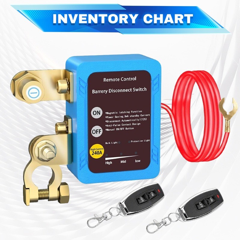 Remote Control Car Battery Switch Disconnect Power Kill Master Isolator Cut Off