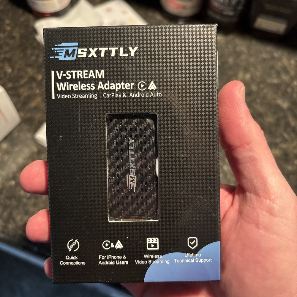MSXTTLY V-Stream Wireless Adapter for Carplay & Android Auto