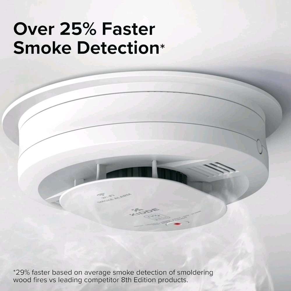 KIDDE Ring-Enabled Smart Smoke Detector, Wired, RGSAR-RW
