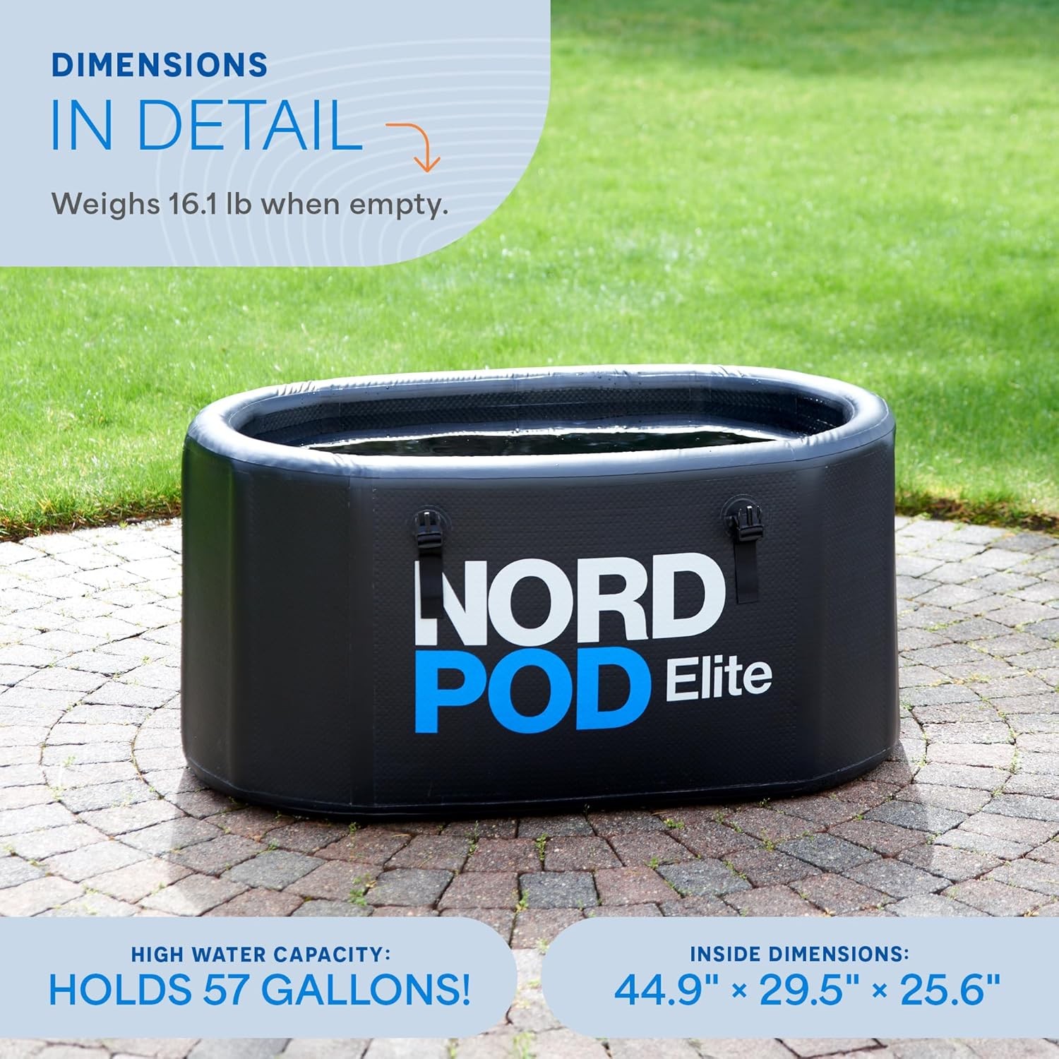 Lifepro NordPod Elite Cold Plunge Tub – Portable Ice Bath for Recovery & Therapy