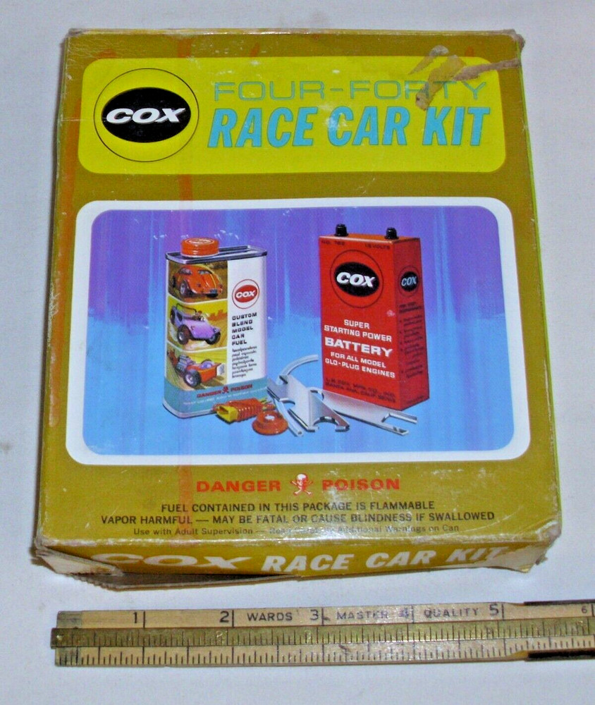 COX FOUR FORTY TETHER RACE CAR ACCESSORY KIT BOXED 1970s