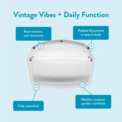 Architectural Mailboxes Villa White, Small, Aluminum, Wall Mount Mailbox